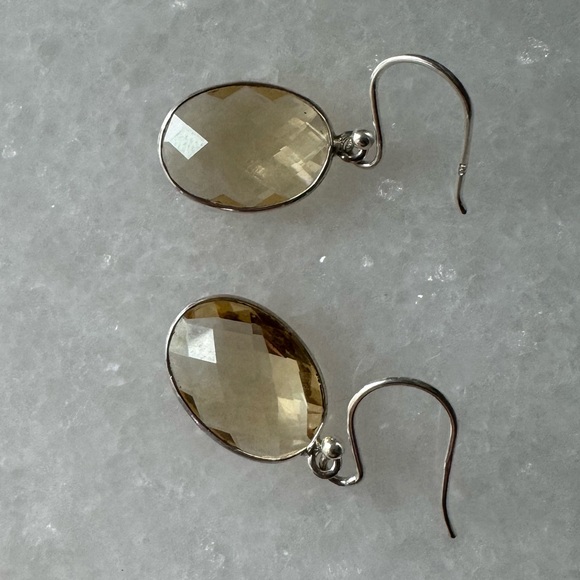 NWOT Tuckernuck Lemon Drop Earrings, Citrine, Sterling Silver - Picture 5 of 6